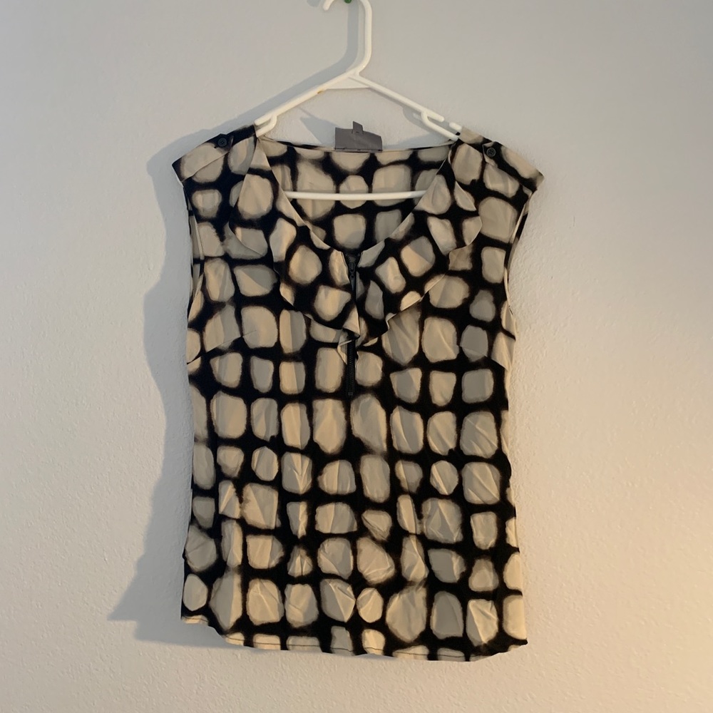 black and white blouse